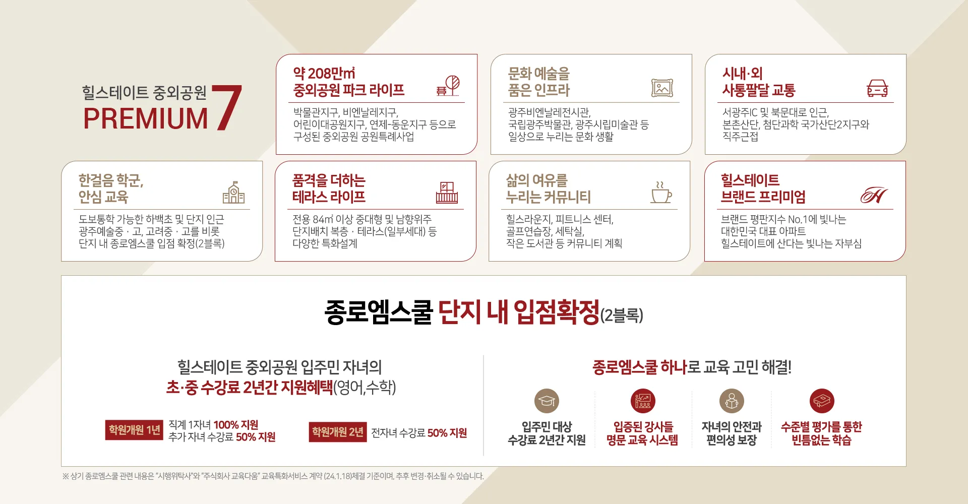 중외공원 힐스테이트 교육 프리미엄